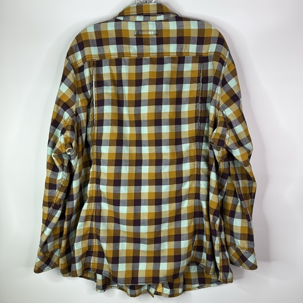 Duluth Trading 74762 Plaid Cotton Long Sleeve Button Down Shirt 3X - Picture 5 of 9